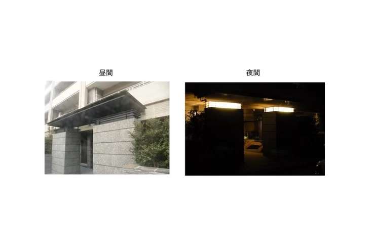 橦木町マンション　エントランス照明灯具